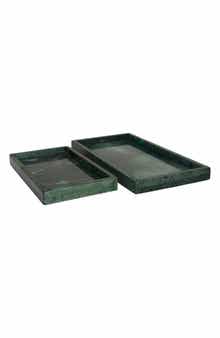VIVIAN LUNE HOME Marble Tray - Set of 2