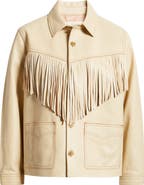 THE GREAT. The Leather Fringe Jacket