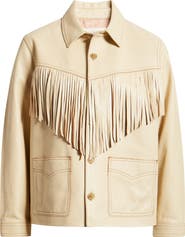 THE GREAT. The Leather Fringe Jacket