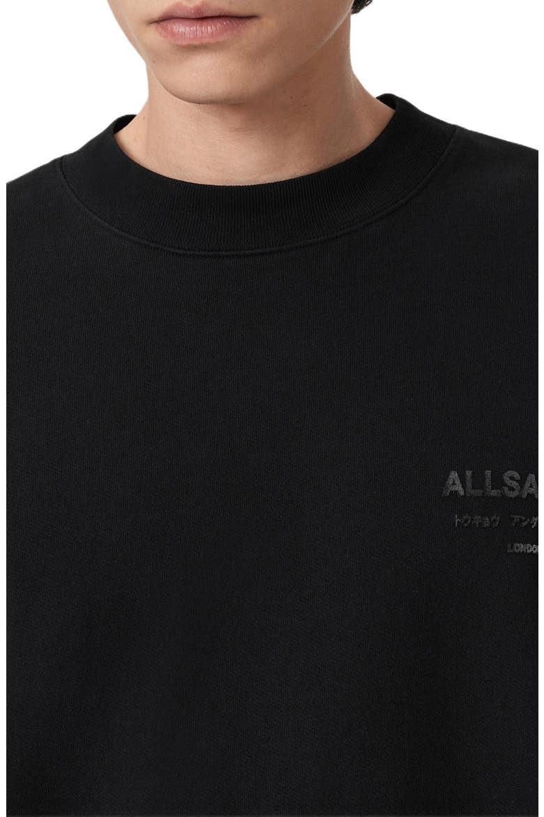 Xander Crewneck Sweatshirt, Alternate, color, JET BLACK