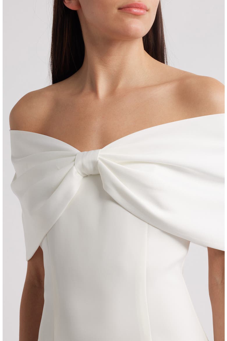 Belluno Off the Shoulder Minidress, Alternate, color, WHITE