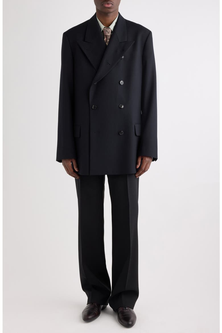 Bosar Double Breasted Wool Sport Coat, Alternate, color, NAVY