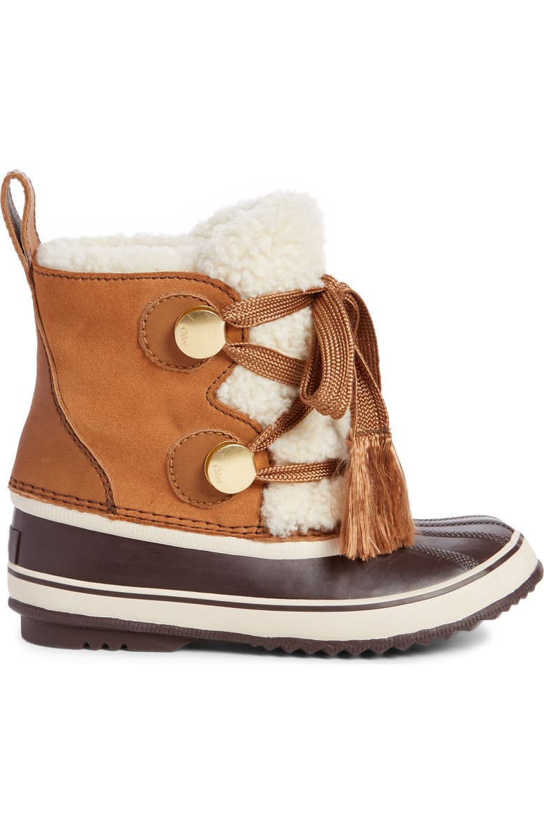 Chloé SOREL x Chloé Genuine Shearling Trim Waterproof Boot, Alternate, color,