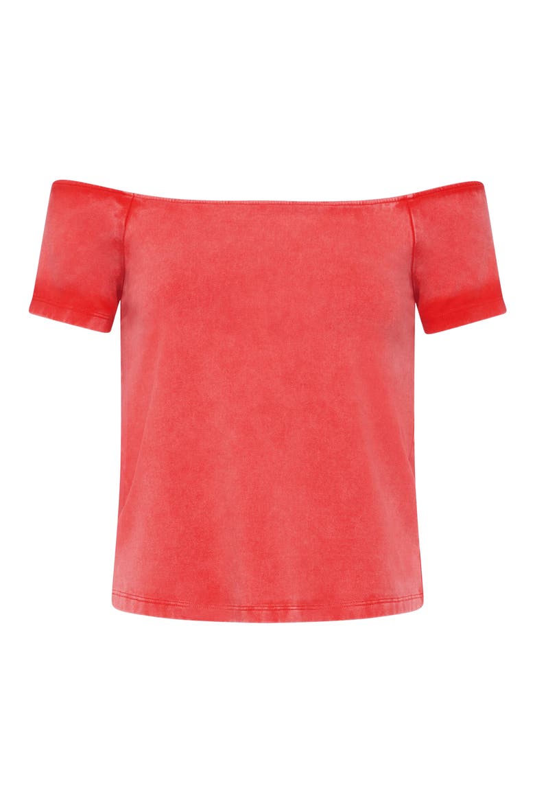 Ease Off the Shoulder Top, Alternate, color, WASHED HIBISCUS