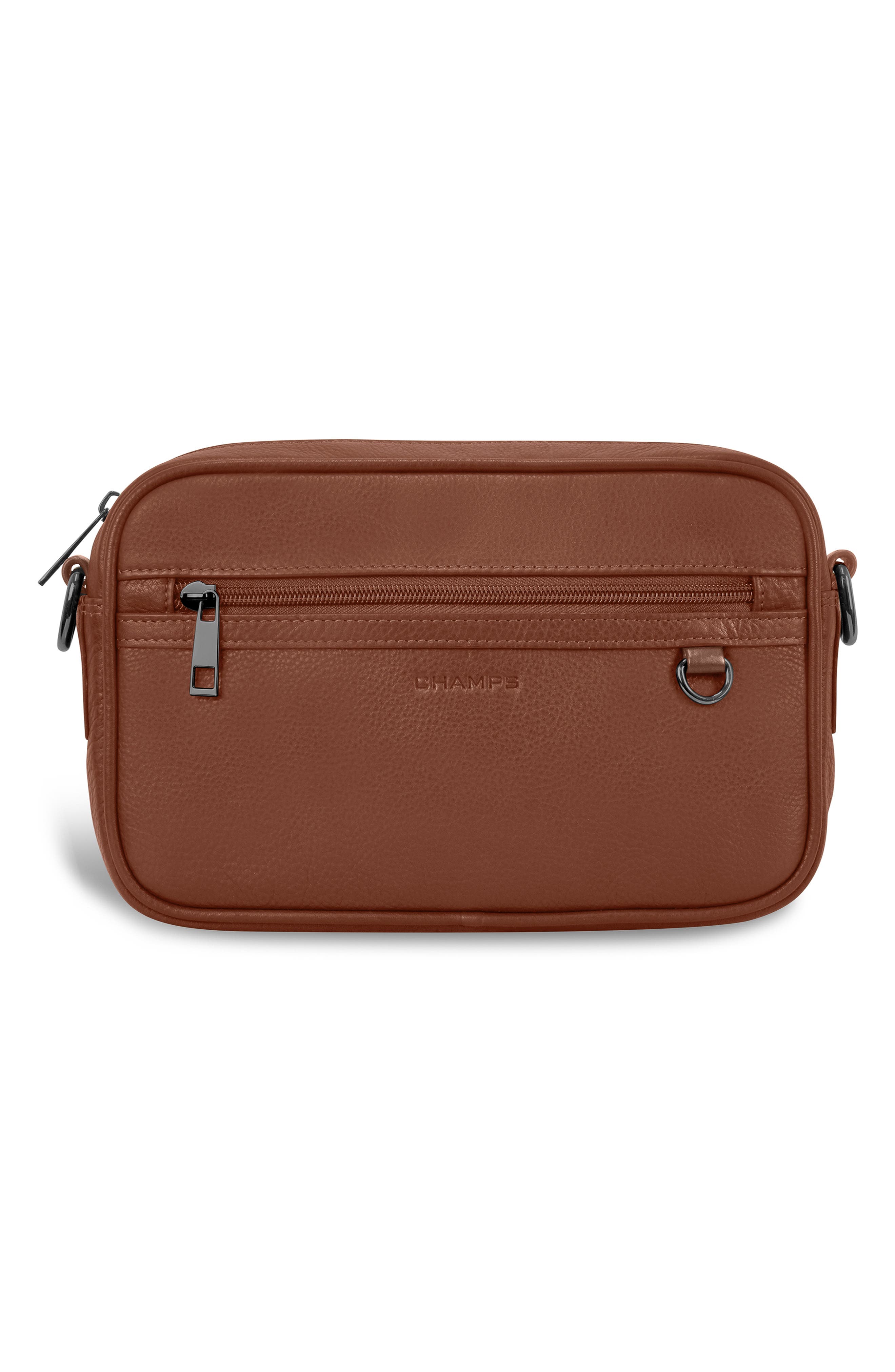 CHAMPS Onyx Leather Camera Bag, Alternate, color, Brown