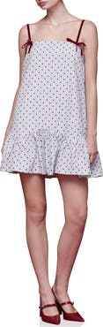 Avec Les Filles Babydoll Heart & Stripe Minidress