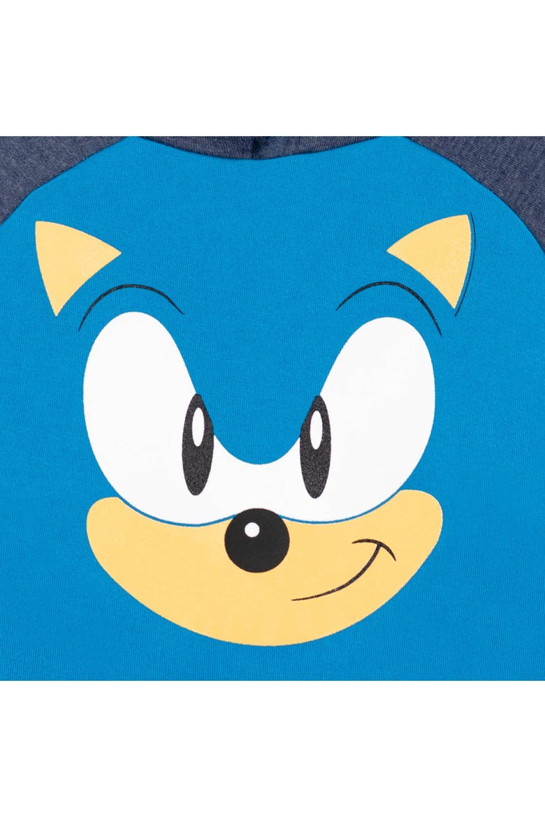 Sonic the Hedgehog Fleece Pullover Hoodie, Alternate, color, Sonic Blue Navy