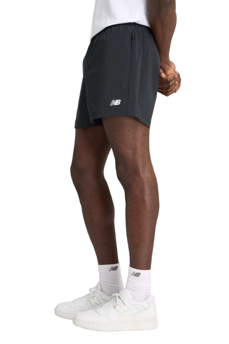 Athletics Woven Stretch Nylon Shorts, Alternate, color, BLACK