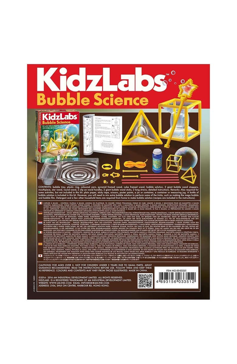 4M KidzLabs, Bubble Science, DIY Experiment Kit, Create Solutions, Kids 5+, Alternate, color, Multicolored