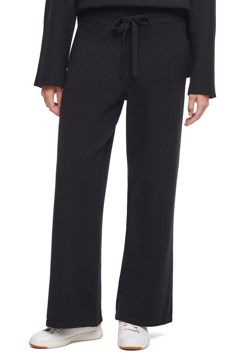 Three Dots Ally Wide Leg Pull-On Pants, Alternate, color, Black Beauty