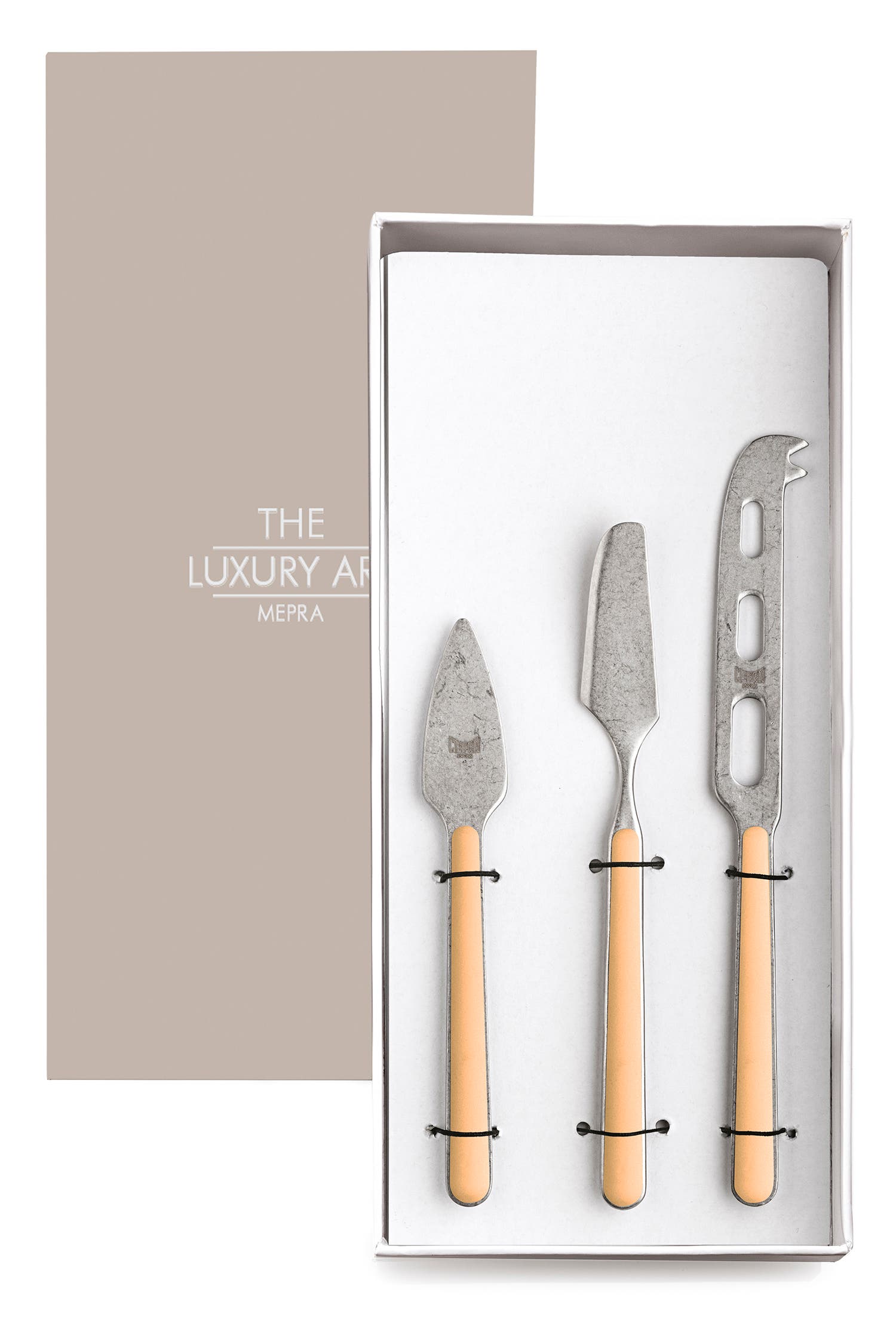 Mepra Fantasia Pewter Cheese Knives In Multi