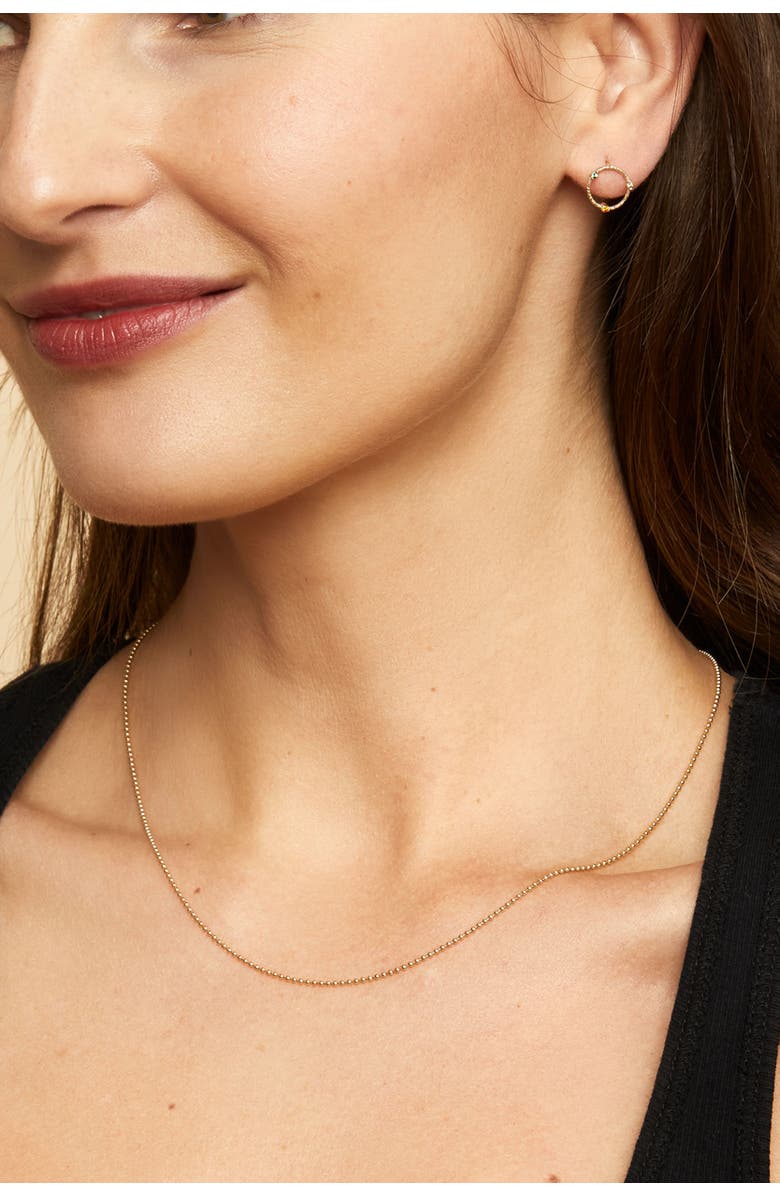 Oradina 14K Gold Have A Ball Chain Necklace, Alternate, color, Yellow Gold