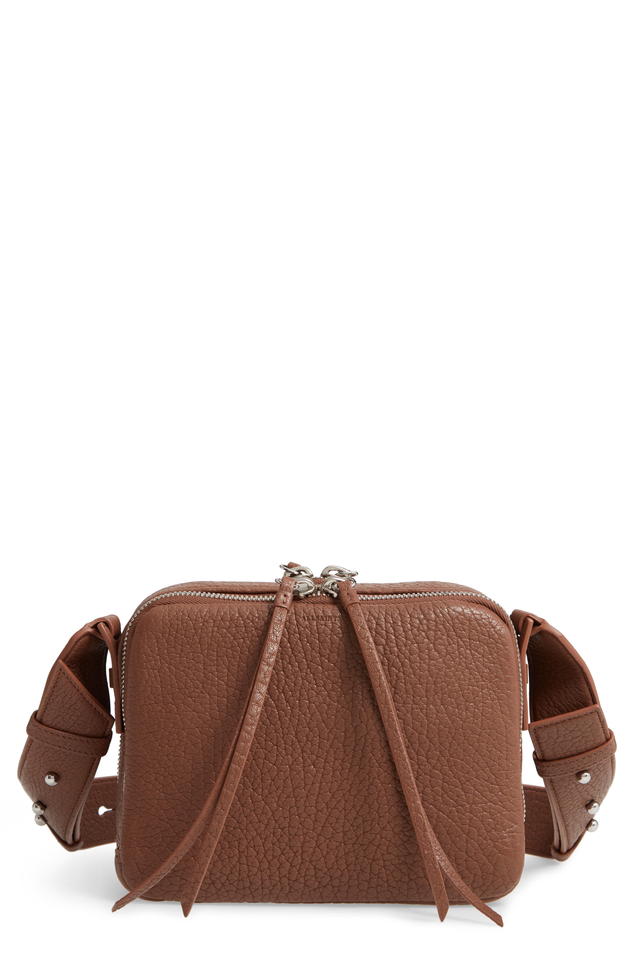 Vincent Leather Crossbody Bag, Main, color, CHOCOLATE BROWN