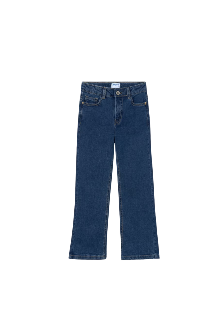 Basic Flared Jeans, Main, color, Navy