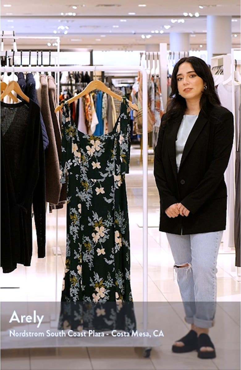 Twilight Floral Tie Shoulder Midi Dress, sales video thumbnail