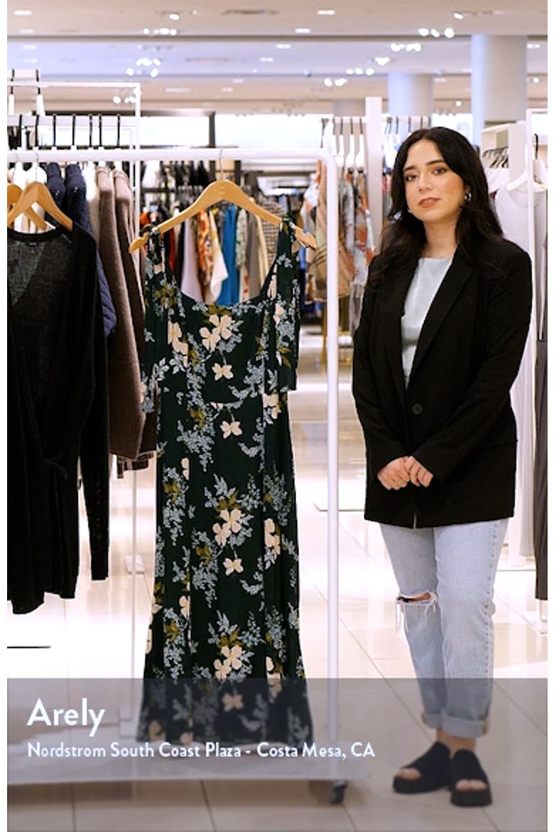 Twilight Floral Tie Shoulder Midi Dress video