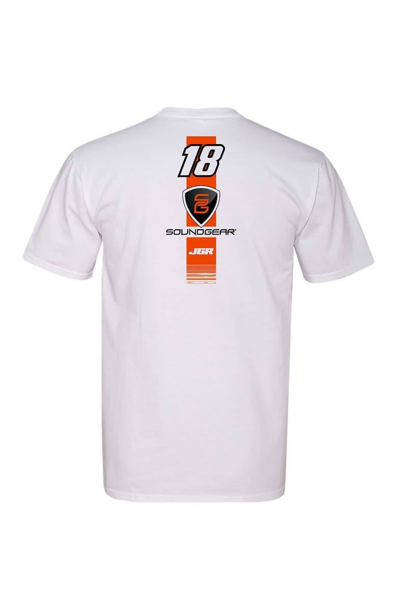 JOE GIBBS RACING TEAM COLLECTION Men's Joe Gibbs Racing Team Collection White William Sawalich SoundGear Car T-Shirt, Alternate, color, White