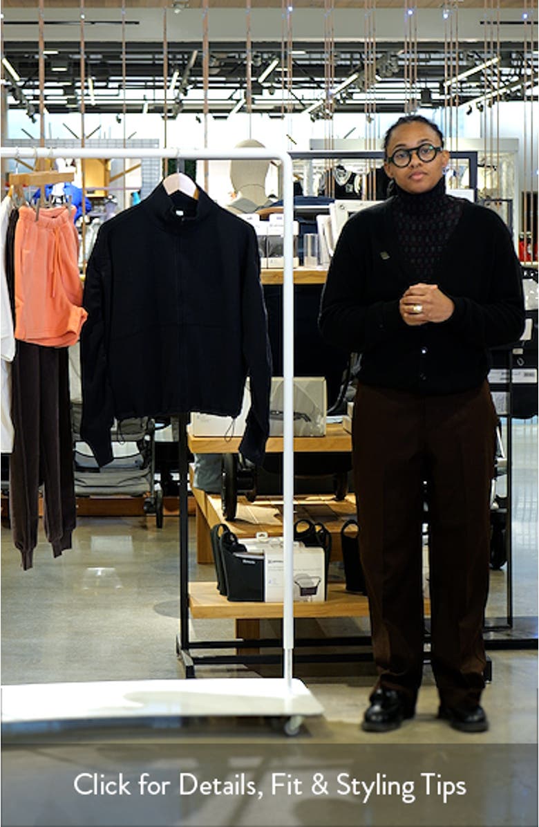 Ultrasoft Ruched Sleeve Front Zip Knit Jacket, sales video thumbnail