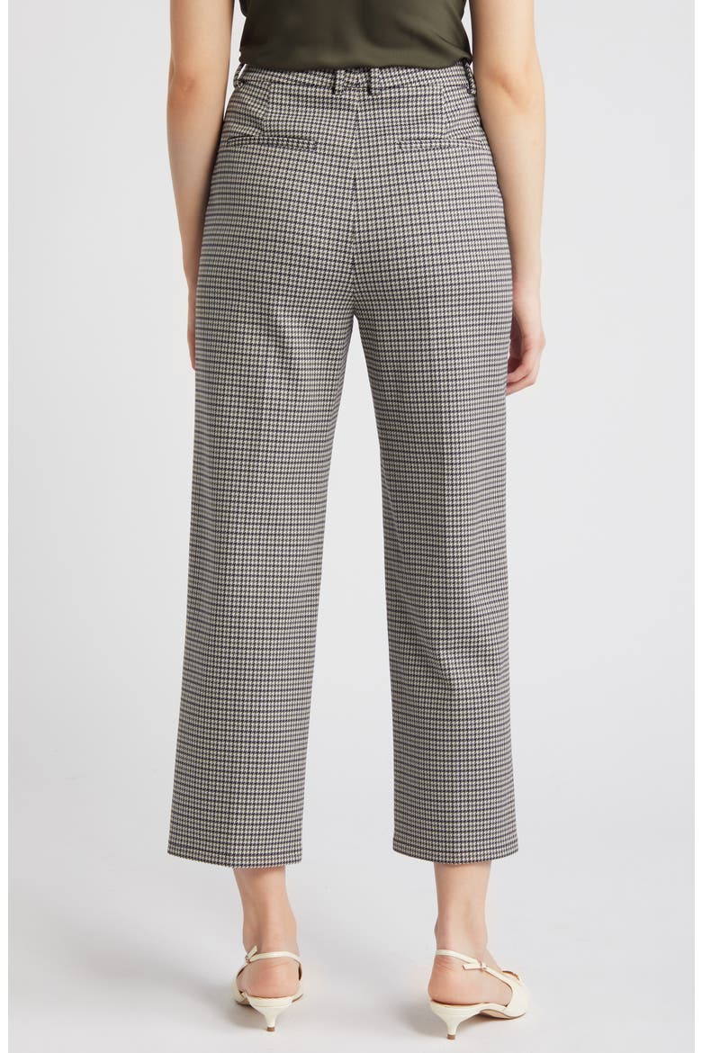 Houndstooth High Waist Straight Leg Pants, Alternate, color, NAVY MULTI