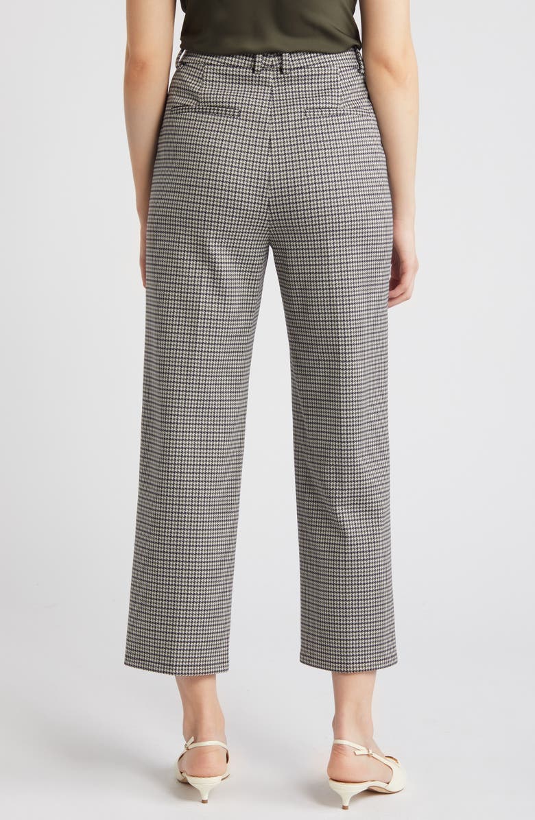 Theory Houndstooth High Waist Straight Leg Pants, Alternate, color,