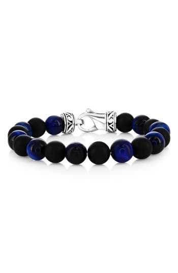 Blackjack Onyx & Tiger's Eye Beaded Bracelet