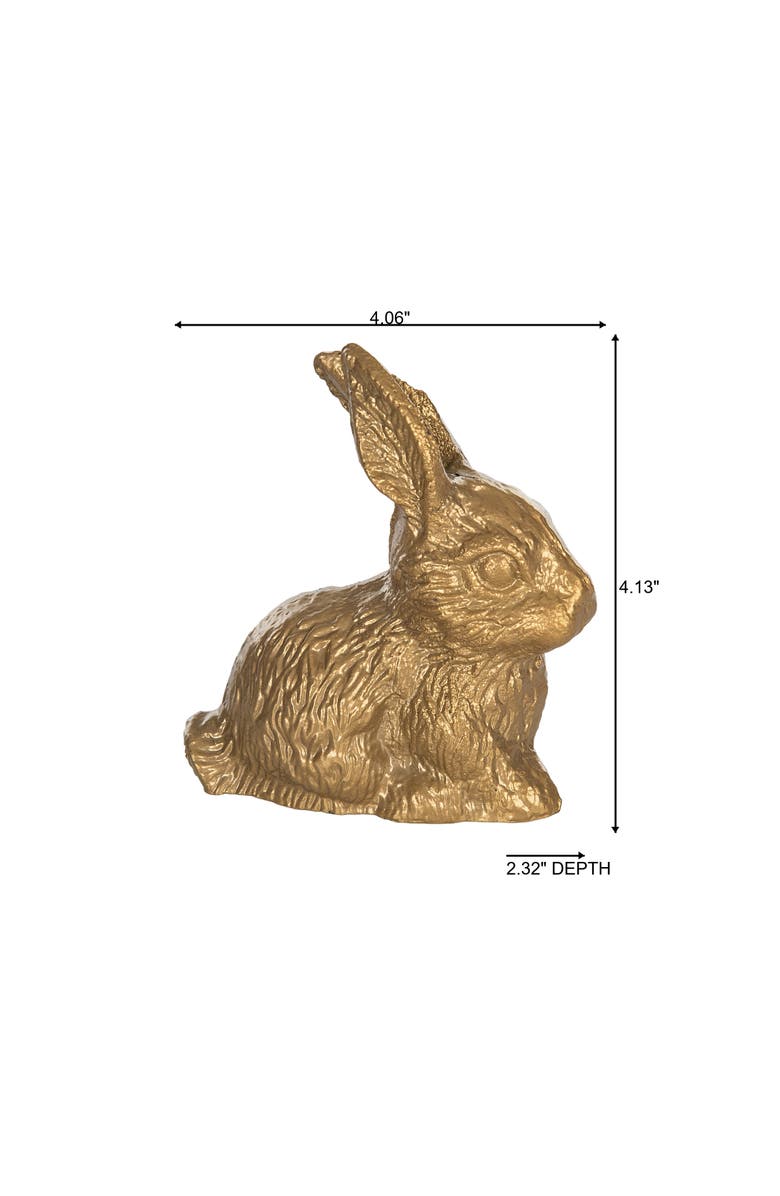 Transpac Iron Baby Bunny Gold for Spring Home Decor, Alternate, color, Gold