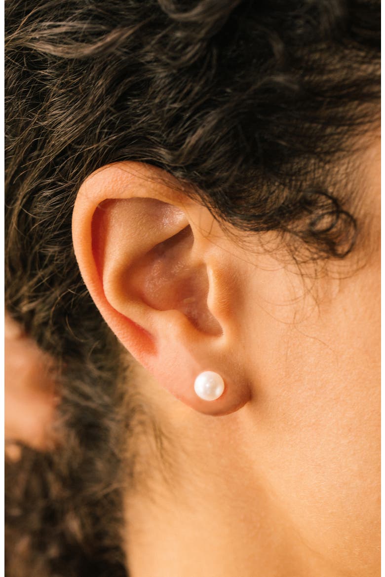 Baroque Freshwater Pearl Stud Earrings, Alternate, color, 14K YELLOW GOLD