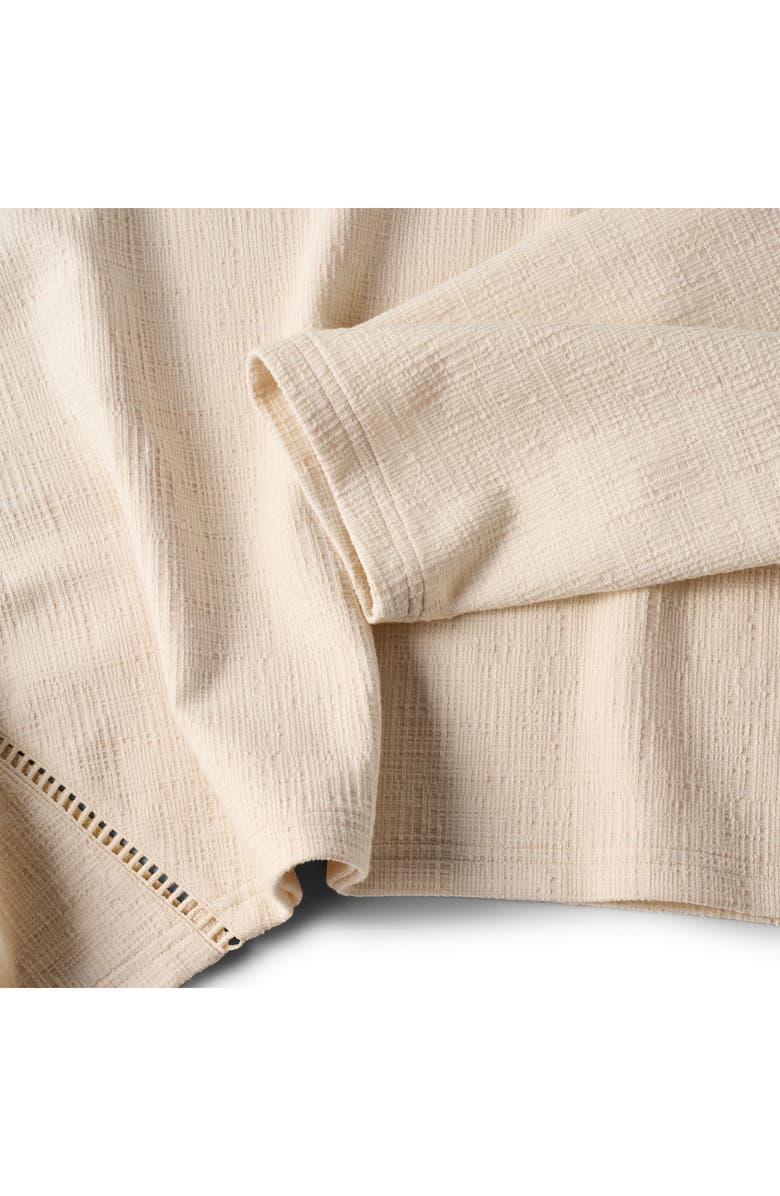 UGG<sup>®</sup> Hayvie Ladder Stitch Drop Shoulder Stretch Cotton Blend Pajama Top, Alternate, color, Cream