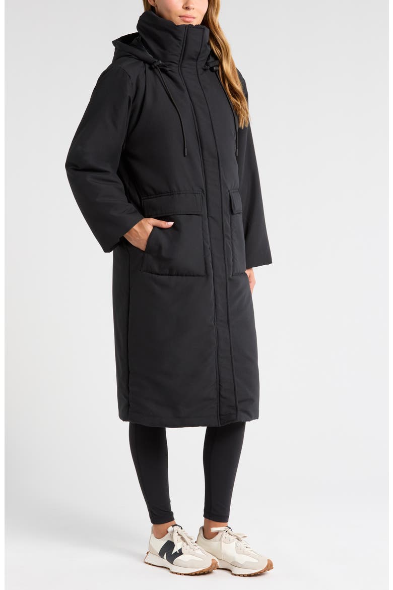 Duvet Insulated Coat, Alternate, color, BLACK