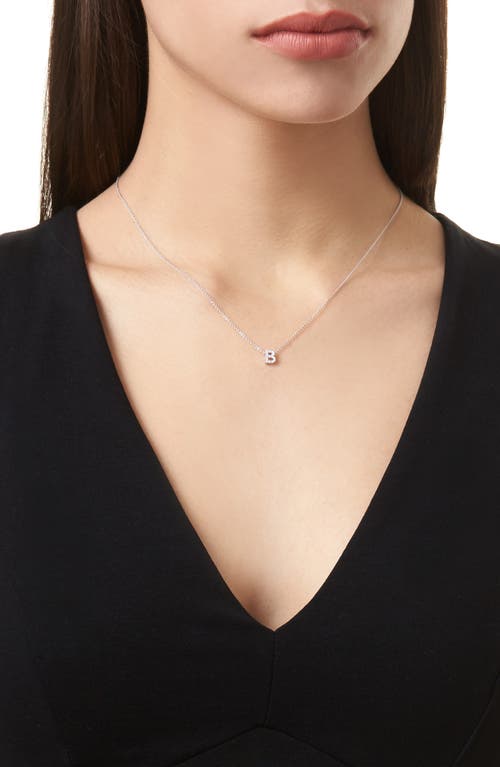 Bony Levy Diamond Pavé Initial Pendant Necklace In 18k White Gold - B