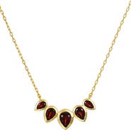 Satya Jewelry Ignite Strength Garnet Petal Necklace