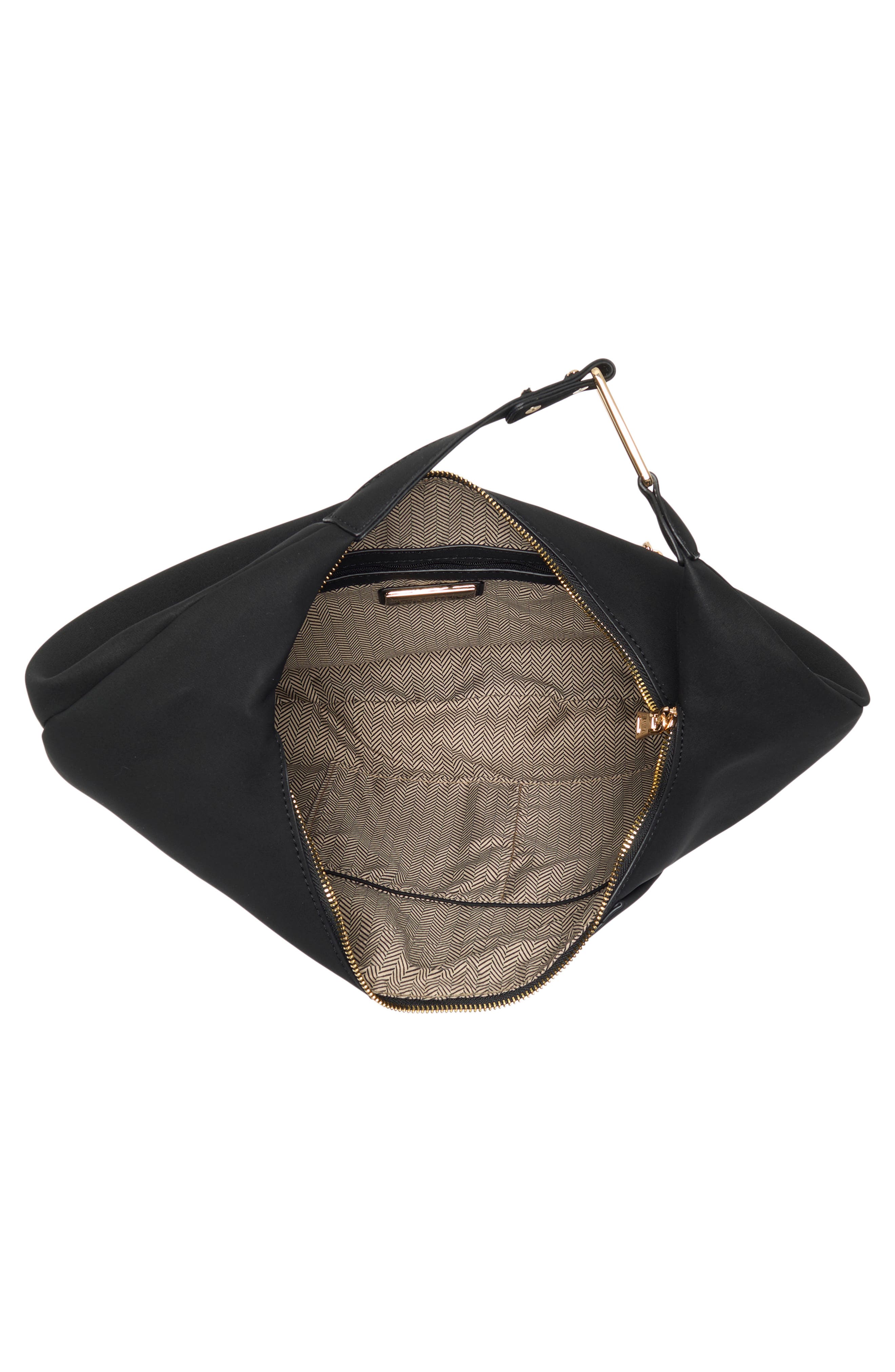 URBAN EXPRESSIONS HANDBAGS Faux Suede Hobo Bag, Alternate, color, Black