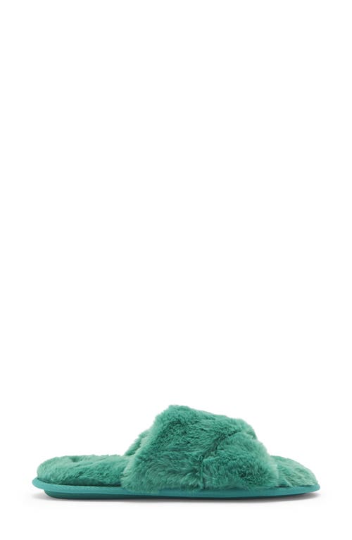 Rachel Roy Cardi Faux Fur Slipper In Green
