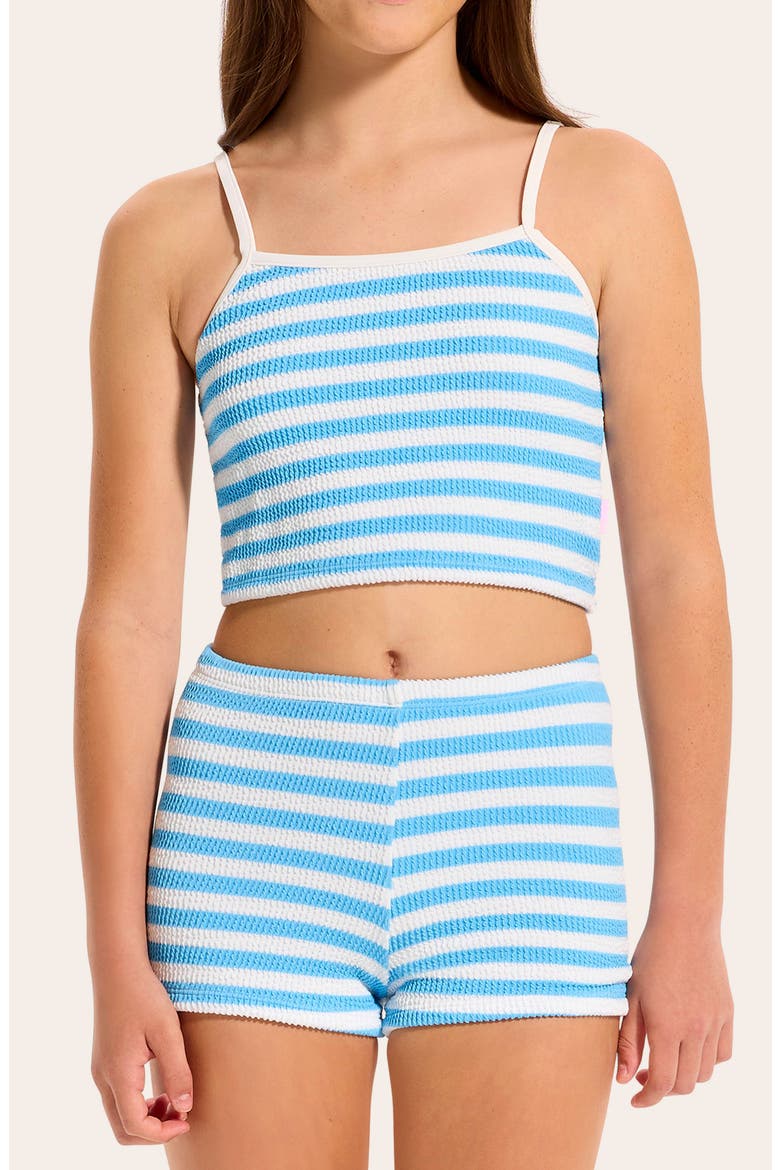 Kids' Textured Two-Piece Swimsuit, Alternate, color, POWDER BLUE