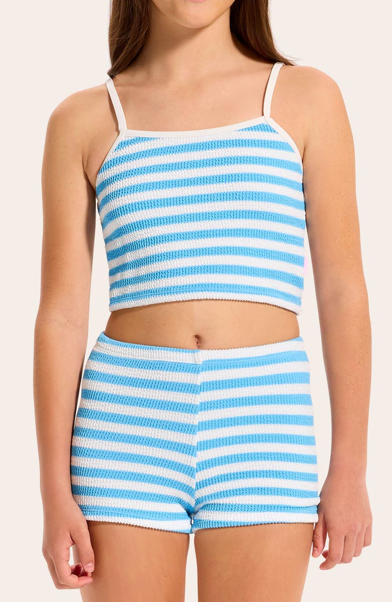 Seafolly Kids' Textured Two-Piece Swimsuit, Alternate, color, Powder Blue