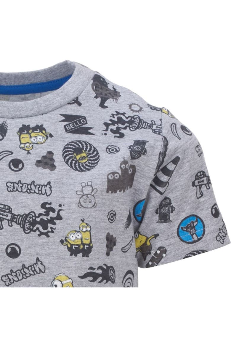 Minions 3-Pack Short Sleeve T-Shirts, Alternate, color, Yellow Black Grey