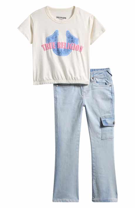 True Religion Kids' Graphic T-Shirt & Cargo Jeans Set