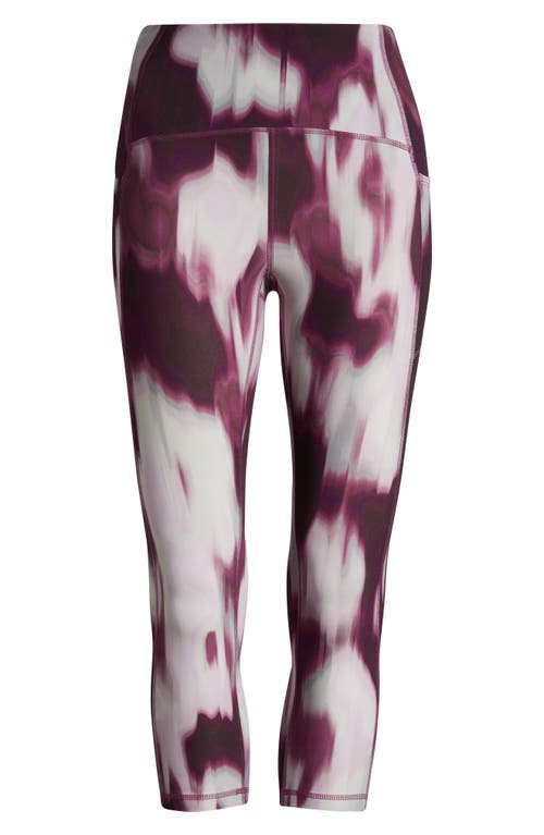 Zella Studio Luxe Print High Waist Pocket Crop Leggings