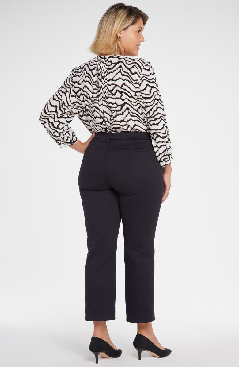 NYDJ Piper Relaxed Crop Straight Leg Jeans, Alternate, color, Black