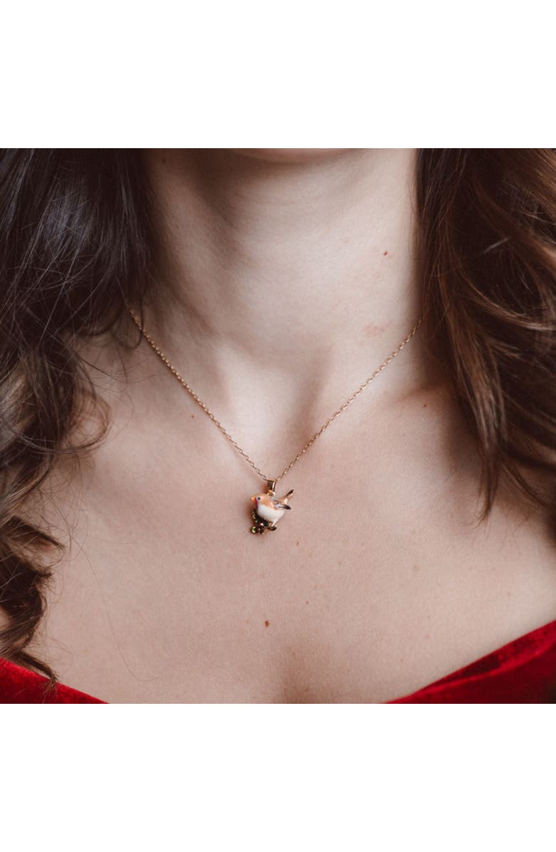 Bill Skinner Studio Robin Pendant & Earring Set, Alternate, color, Gold Plated