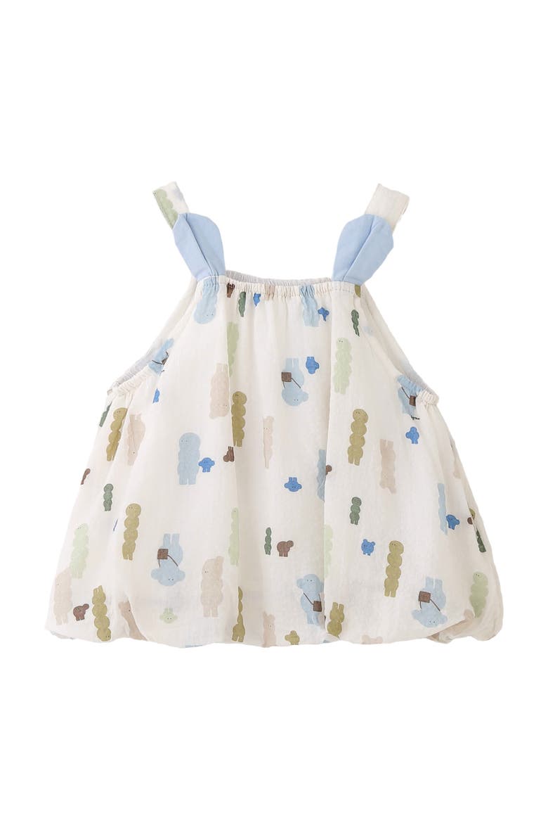Patterned Shoulder Strap Dress, Main, color, Blue