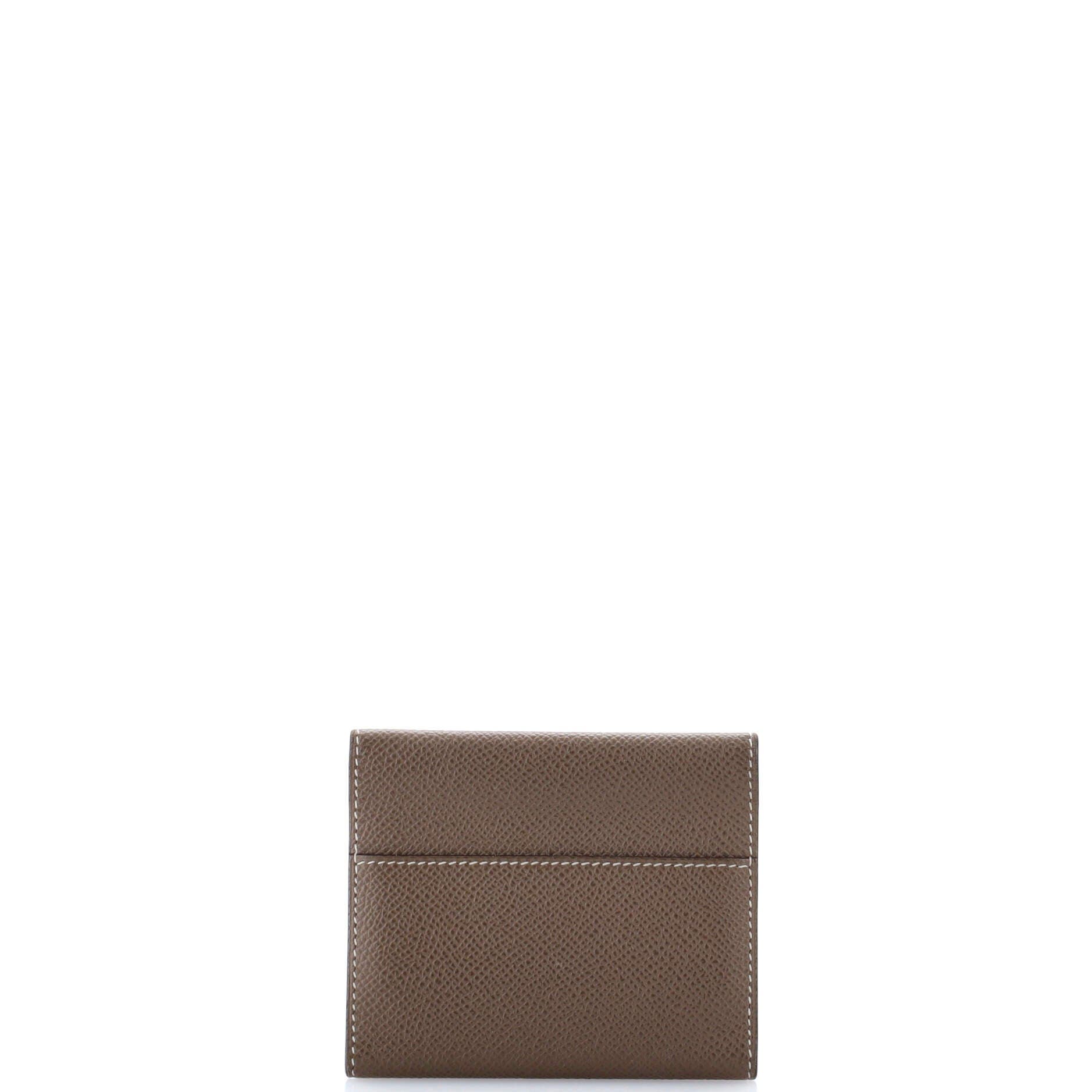 Pre-Owned Hermes Clic Wallet Epsom 12, Alternate, color, Etoupe