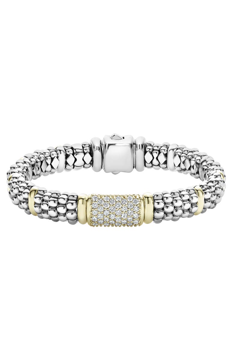 LAGOS Signature Caviar Pavé Diamond Bracelet, Main, color, 