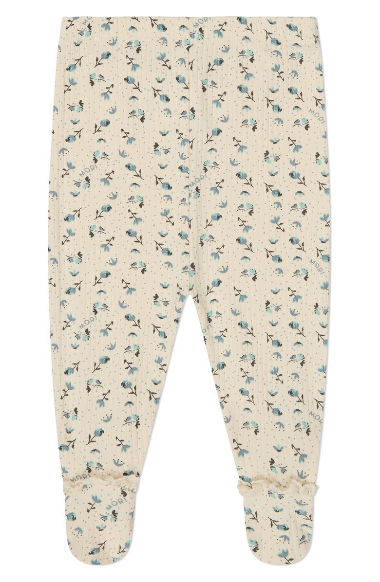 MORI Floral Snap Cardigan & Footed Leggings Set, Alternate, color, 