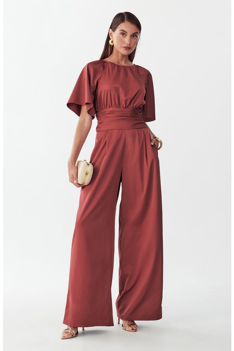Penny Jumpsuit, Alternate, color, Brick Red