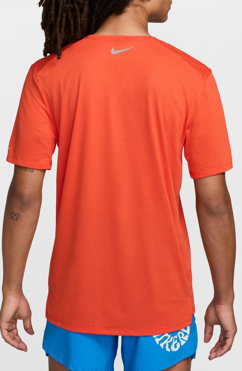 Nike Dri-FIT Rise 365 Running Graphic T-Shirt, Alternate, color, Cosmic Clay/ Summit White