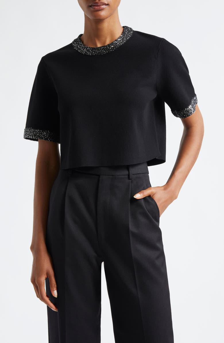 A.L.C. Maeve Sequin Embellished Crop Top, Main, color, 