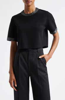 A.L.C. Maeve Sequin Embellished Crop Top