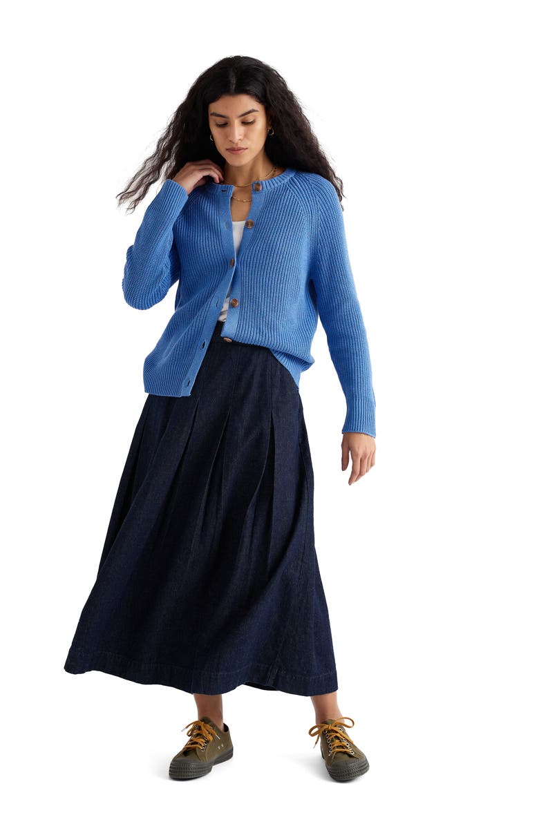 Seasalt Cornwall Potters Meadow Organic Cotton Cardigan, Alternate, color, Knit Melange Sail