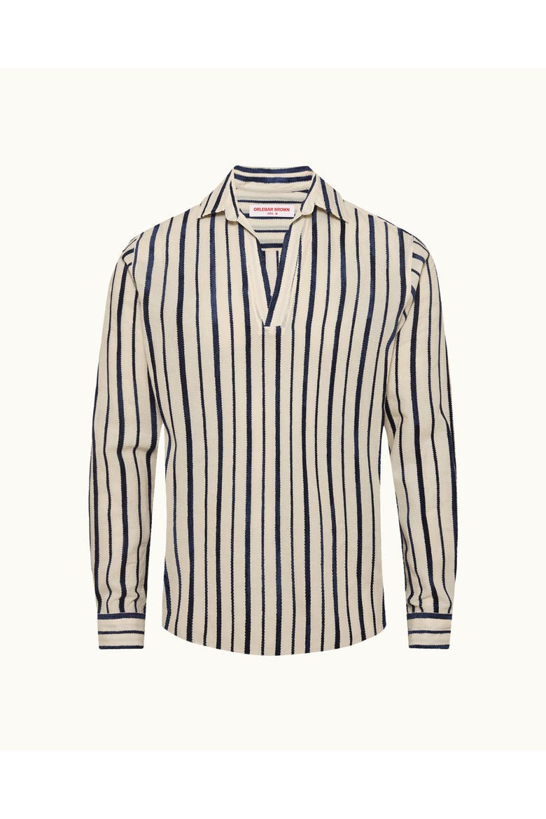 Ridley Relaxed-Fit Shirt, Alternate, color, White Sand/Night Iris